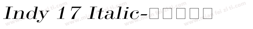Indy 17 Italic字体转换